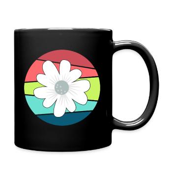 Retro Flower - Florist - Full Colour Mug - black - Right