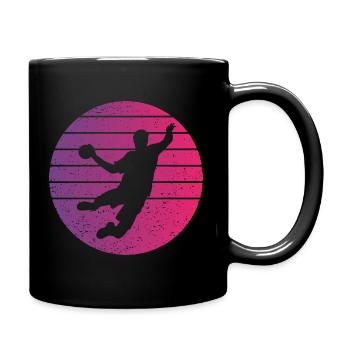 Joueur de Handball Retro Style Vintage - Mug uni - noir - Droite