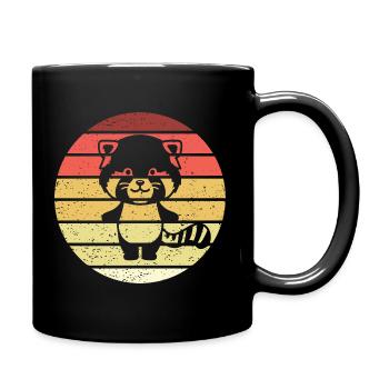 Red Panda Retro Style Vintage - Mug uni - noir - Droite