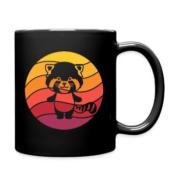 Red Panda Retro Style Vintage - Mug uni - noir - Droite
