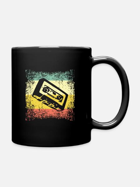 Vintage Kassette - Tasse einfarbig - Schwarz