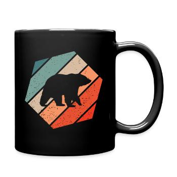 Ours Retro Style Vintage - Mug uni - noir - Droite