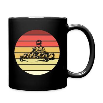 Gokart Retro Style Vintage - Tasse einfarbig - Schwarz - Rechts