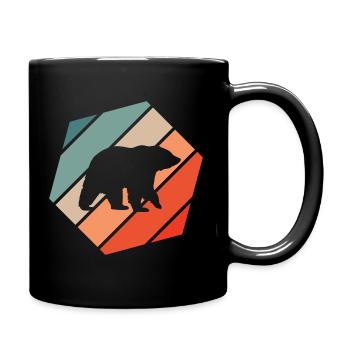Ours Retro Style Vintage - Mug uni - noir - Droite