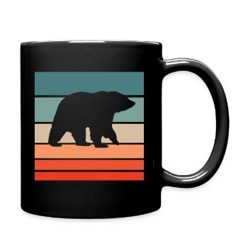 Ours Retro Style Vintage - Mug uni - noir - Droite