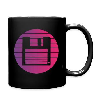 Floppy Retro Style Vintage - Full Colour Mug - black - Right