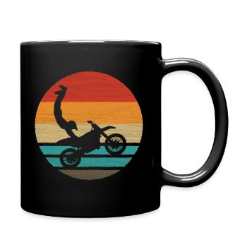 Motocross Seatgrab Retro Style Vintage - Mug uni - noir - Droite