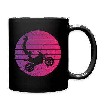 Motocross Seatgrab Retro Style Vintage - Mug uni - noir - Droite