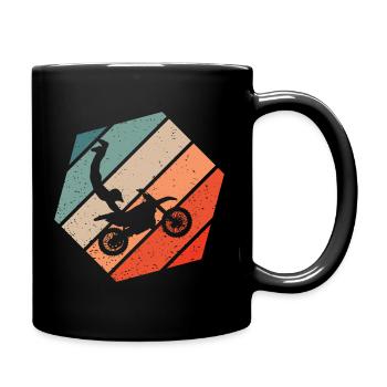 Motocross Seatgrab Retro Style Vintage - Mug uni - noir - Droite