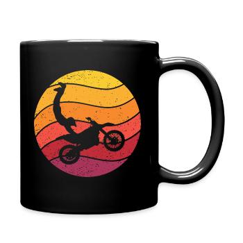 Motocross Seatgrab Retro Style Vintage - Mug uni - noir - Droite