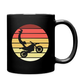 Motocross Seatgrab Retro Style Vintage - Mug uni - noir - Droite