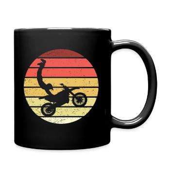 Motocross Seatgrab Retro Style Vintage - Mug uni - noir - Droite