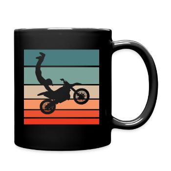 Motocross Seatgrab Retro Style Vintage - Mug uni - noir - Droite