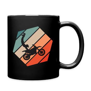 Motocross Seatgrab Retro Style Vintage - Mug uni - noir - Droite