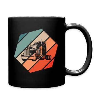 Truck Retro Style Vintage - Full Colour Mug - black - Right
