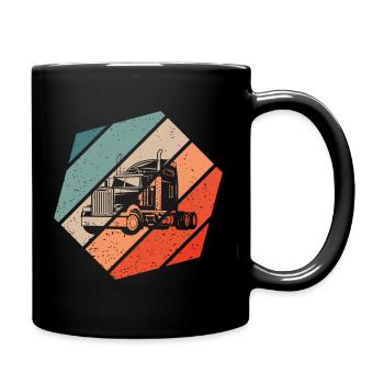 Truck Retro Style Vintage - Full Colour Mug - black - Right