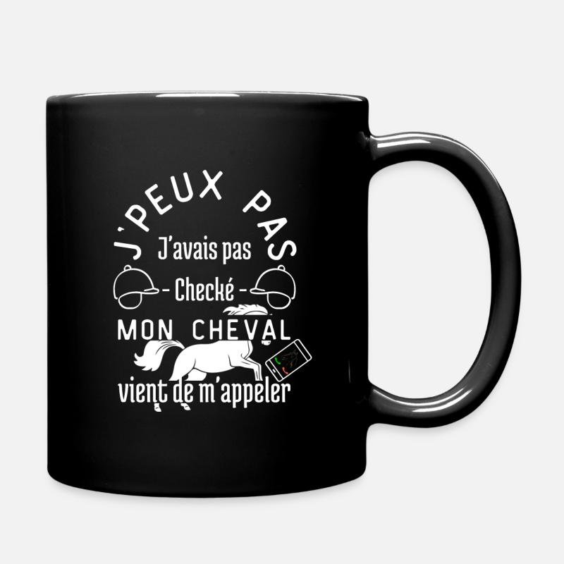 Mon cheval m'appeler cadeau d'anniversaire - Mug uni - noir