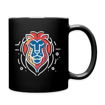 Wise Lion - Full Colour Mug - black - Right