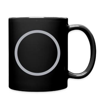 Kreis - Grau - Geometrie - Tasse einfarbig - Schwarz - Rechts