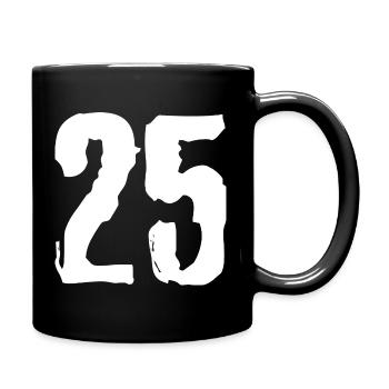 25 Zahl Trikot - Tasse einfarbig - Schwarz - Rechts
