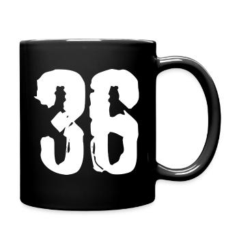 36 Number jersey - Full Colour Mug - black - Right
