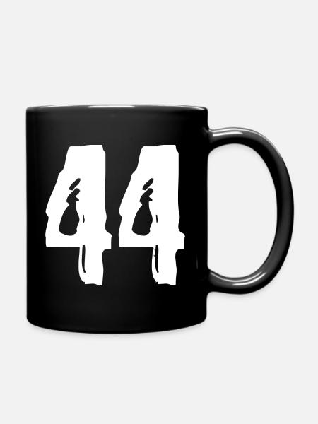 44 Zahl Trikot - Tasse einfarbig - Schwarz