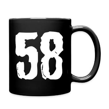 58 number jersey - Full Colour Mug - black - Right