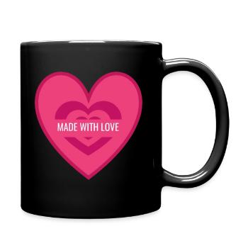 I love clothes / Made with love - Tasse einfarbig - Schwarz - Rechts