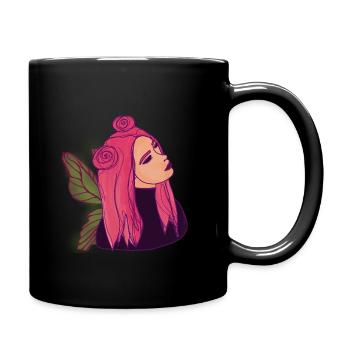 pretty fairy girl - Tasse einfarbig - Schwarz - Rechts
