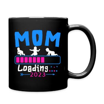 Maman chargeant 2023, future maman 2023 - Mug uni - noir - Droite