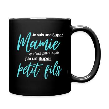 Je suis une super Mamie - Mug uni - noir - Droite