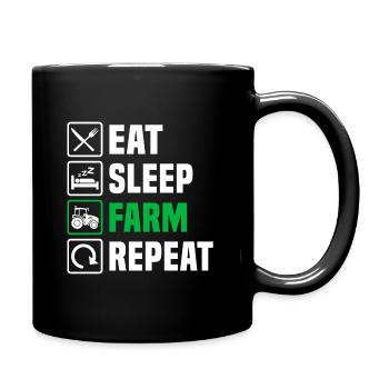T-Shirt Landwirtschaft Geschenk Landwirt - Tasse einfarbig - Schwarz - Rechts