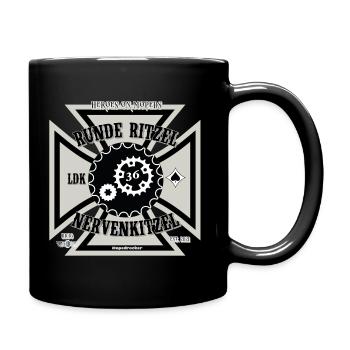 Heroes on Mopeds RR36 - Tasse einfarbig - Schwarz - Rechts