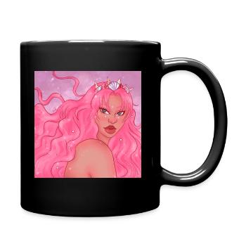 la magnifique sirène rose 🧜‍♀️💕 - Mug uni - noir - Droite