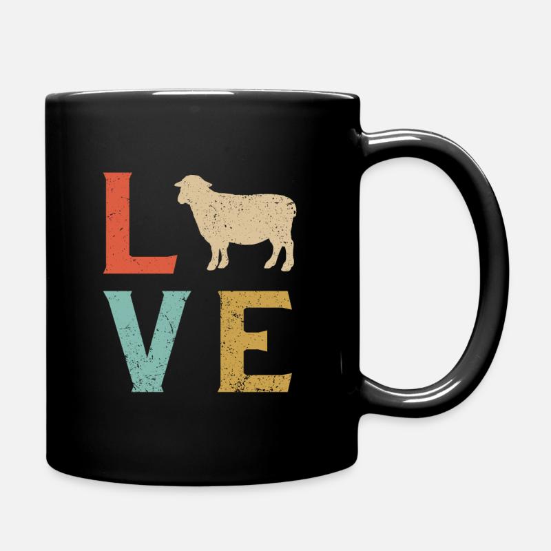 j'aime les moutons t-shirt mouton - Mug uni - noir