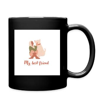 My best friend /my dog - Full Colour Mug - black - Right