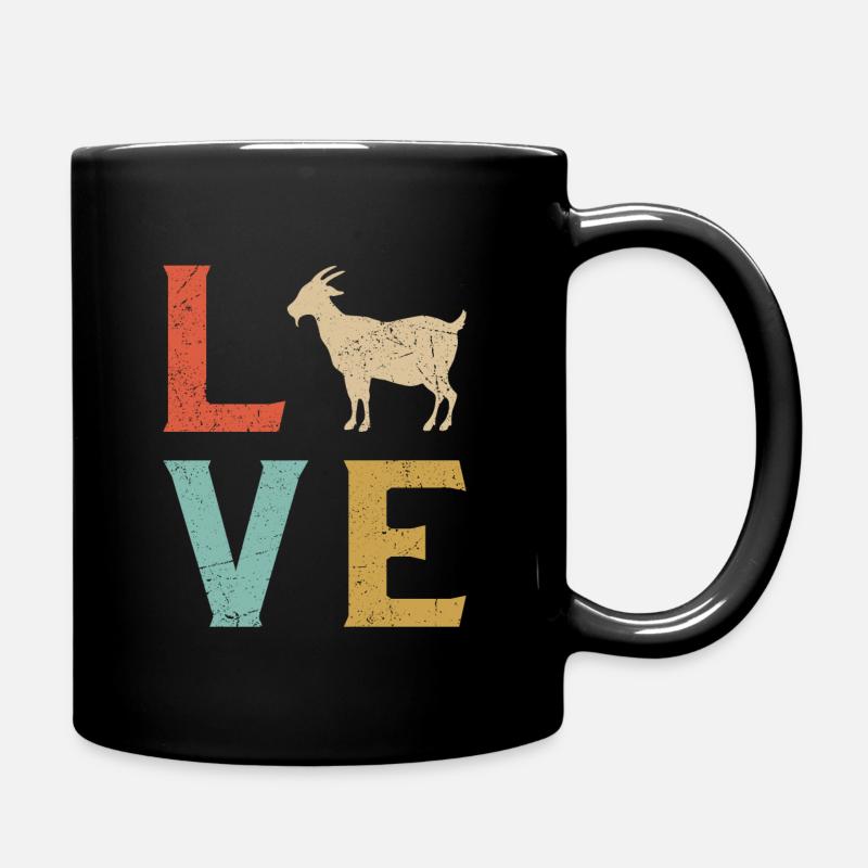 j'aime les chèvres t-shirt chèvre - Mug uni - noir