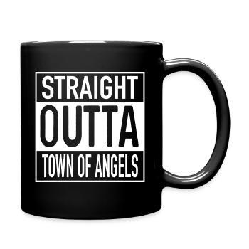 Tout droit OUTTA Ville des Anges - Mug uni - noir - Droite