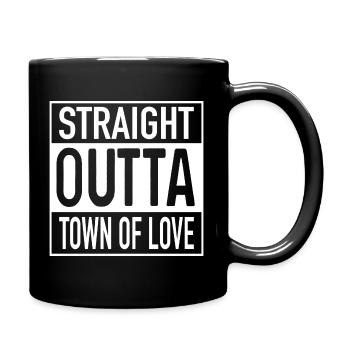 Straight OUTTA Town of Love - Full Colour Mug - black - Right