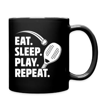 MANGER DORMIR JOUER RÉPÉTER BEACH TENNIS BT - Mug uni - noir - Droite