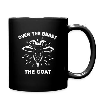 Über das Biest, das Wortspiel mit dem Ziegentier - Tasse einfarbig - Schwarz - Rechts
