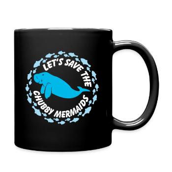 Save the manatees the dugongs - Full Colour Mug - black - Right