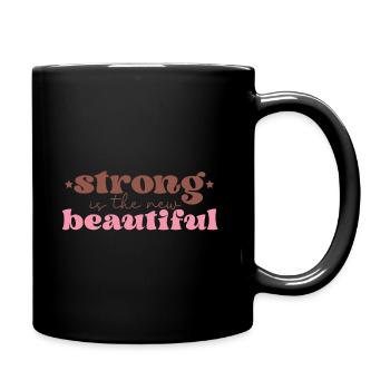 Breast Cancer Awareness Strong is the new - Tasse einfarbig - Schwarz - Rechts