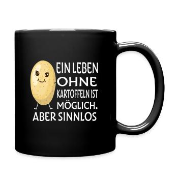 Kartoffel - Tasse einfarbig - Schwarz - Rechts