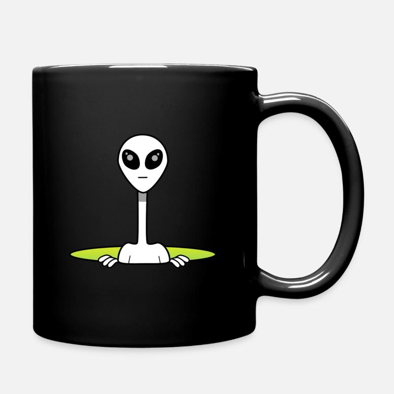 Alien from outer space - Full Colour Mug - black