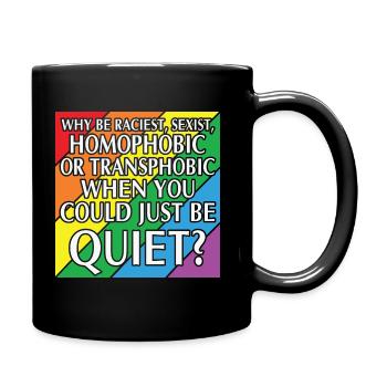 LBGT Flag Gay Pride Human pourrait juste être tranquille - Mug uni - noir - Droite