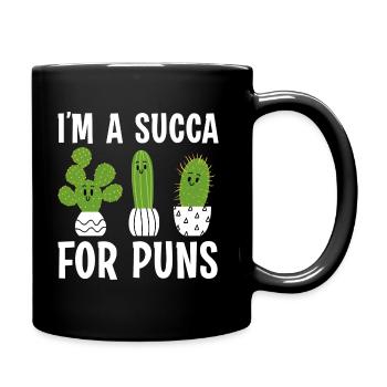 I’m A Succa For Puns - Full Colour Mug - black - Right