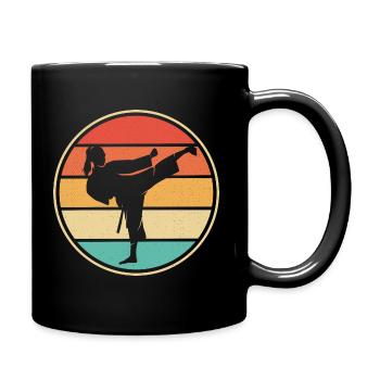 Frauen Mädchen Kampfsport Karate - Tasse einfarbig - Schwarz - Rechts