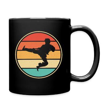 Männer Jungen Kampfsport Karate - Tasse einfarbig - Schwarz - Rechts