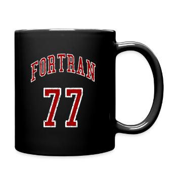 FORTRAN 77 Vintage Design pour les vétérans de la programmation - Mug uni - noir - Droite